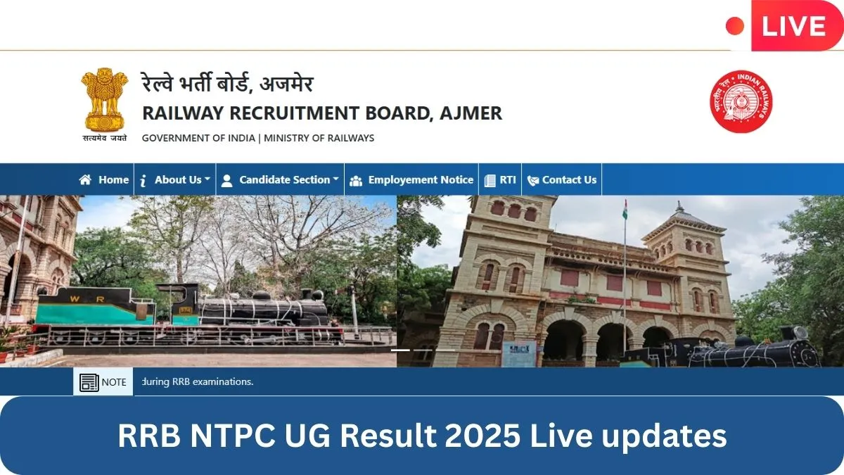 RRB NTPC Undergraduate Result 2025 Live Updates ग्राफिक